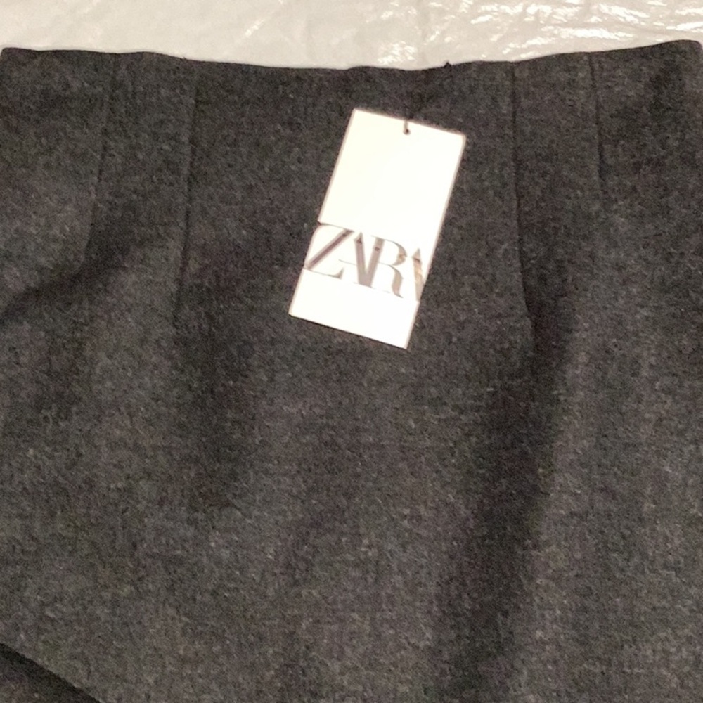 Zara wool  Gray Pencil Skirt. Midi Skirt.